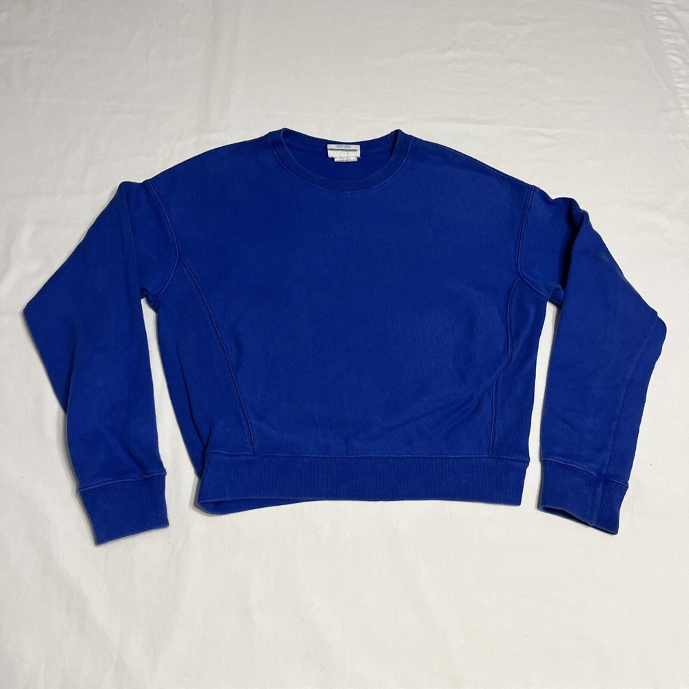 Champion Sweatshirt Women XS Blue Reverse Weave Crew Neck Fleece Sweater